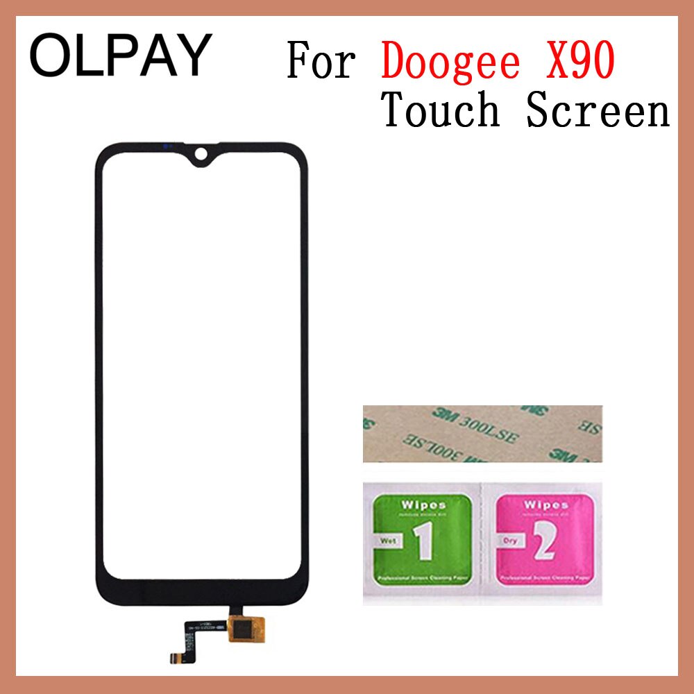 6.1 '' inch 100% novo para Doogee X90 Touch Screen Digitizer Para Doogee X90L Touch Panel Sensor Touchscreen Ferramentas de vidro frontal: Black X90 No Tools