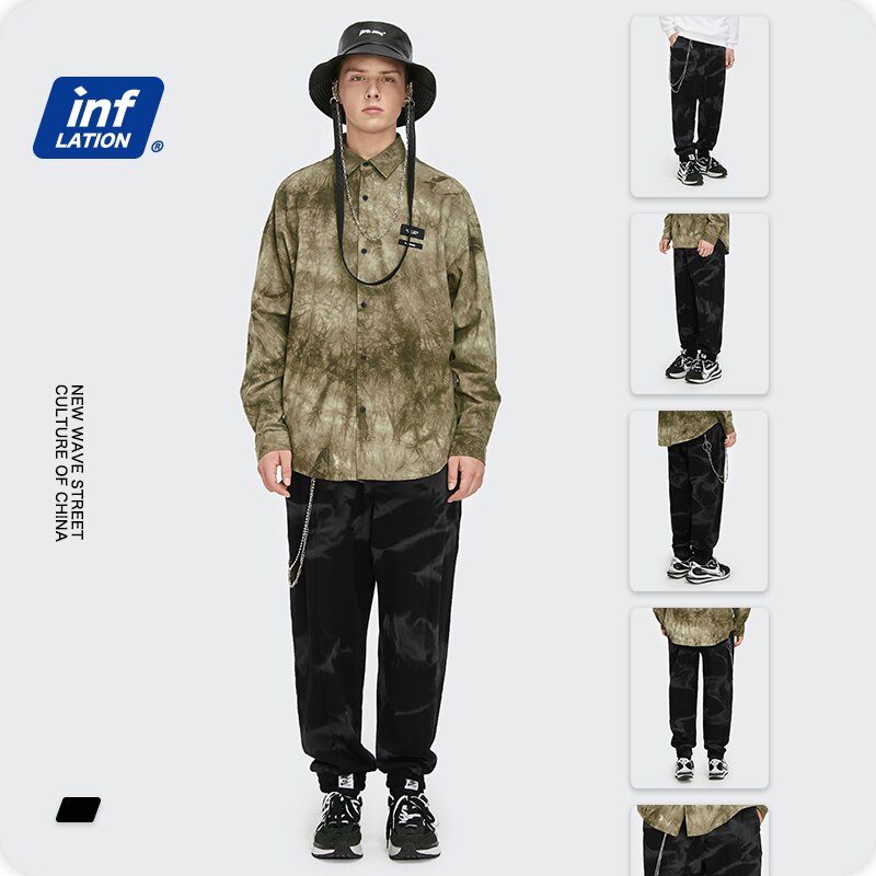 Inflatie tie dye joggingbroek heren streetwear high street hiphop joggingbroek heren joggers harem broek heren 3312w