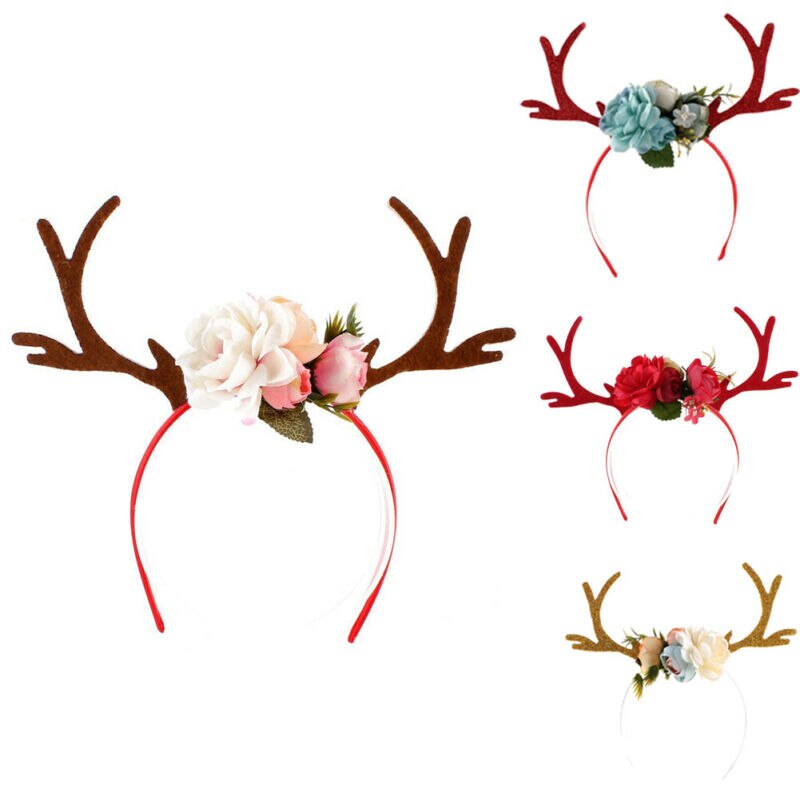 rentier Geweih Stirnband Weihnachten und Ostern Party DIY Frauen Girs Kind Weihnachten Hirsch Kostüm Ohr Party Haarband