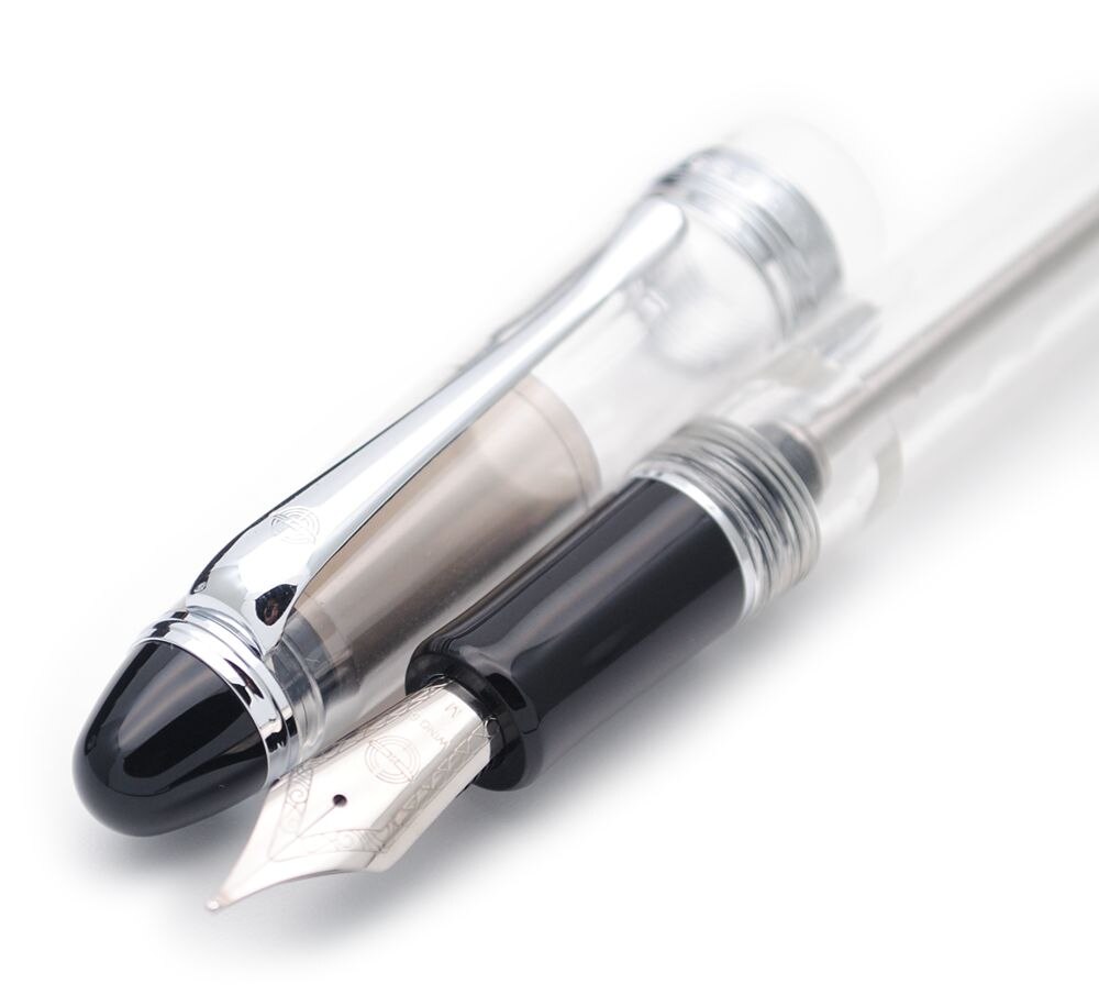 Wing Sung 699 Transluzenten Vakuum Füllung Brunnen Stift EF / F / M Nib Tinte Stift Original Box: Clear S Grip M N-S