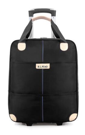 Brand 20" Travel bag on wheels bag trolley travel cabin luggage suitcase bag nylon wheeled bag for women Travel Duffle