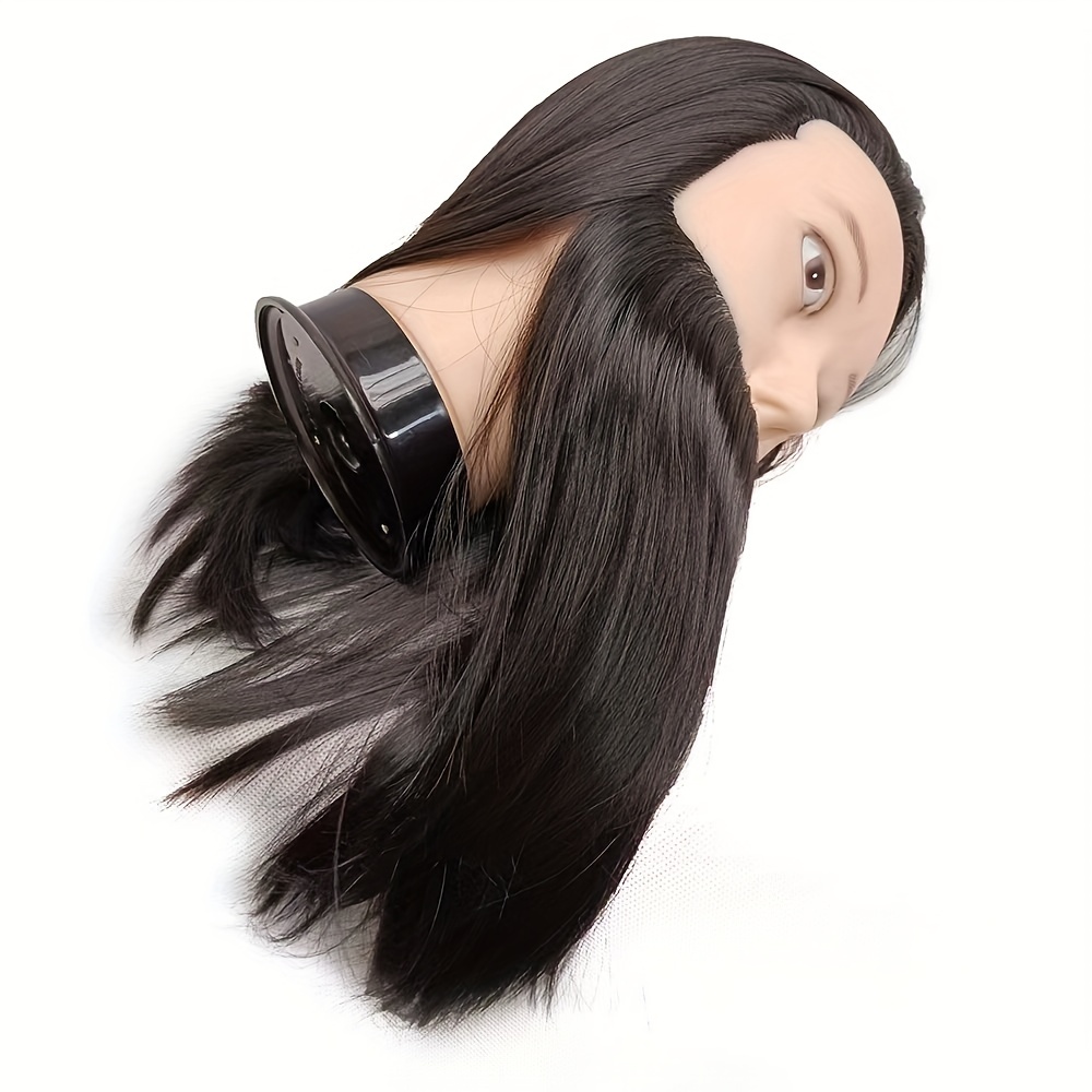 Male Model Head Compound Fibre Silk Hairdresser Styling Training Head Mould Beauty Doll Hair For Practice Cutting Braiding With