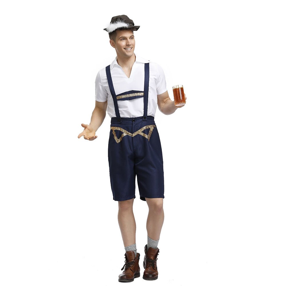 Disfraz de hombre de la cerveza de Octoberfest, Bávaro alemán, Festival, Carnaval, trajes de camarero de talla grande