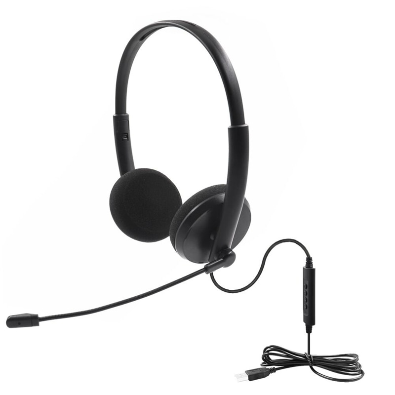 Usb Callcenter Headset Met Noise Cancelling Microfoon Voor Pc Home Office Telefoon Klantenservice Plug En Play: Default Title