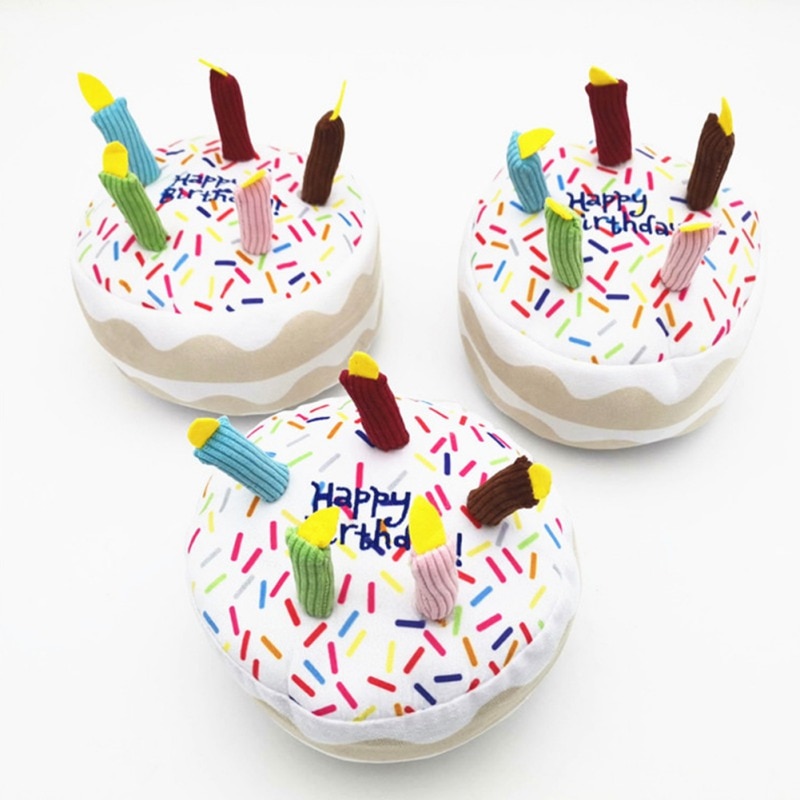 Toys Funny Plush Dog Pet Dog Toys Squeak Chew Sound Toy Pets Dog Cat Happy Birthday Toy