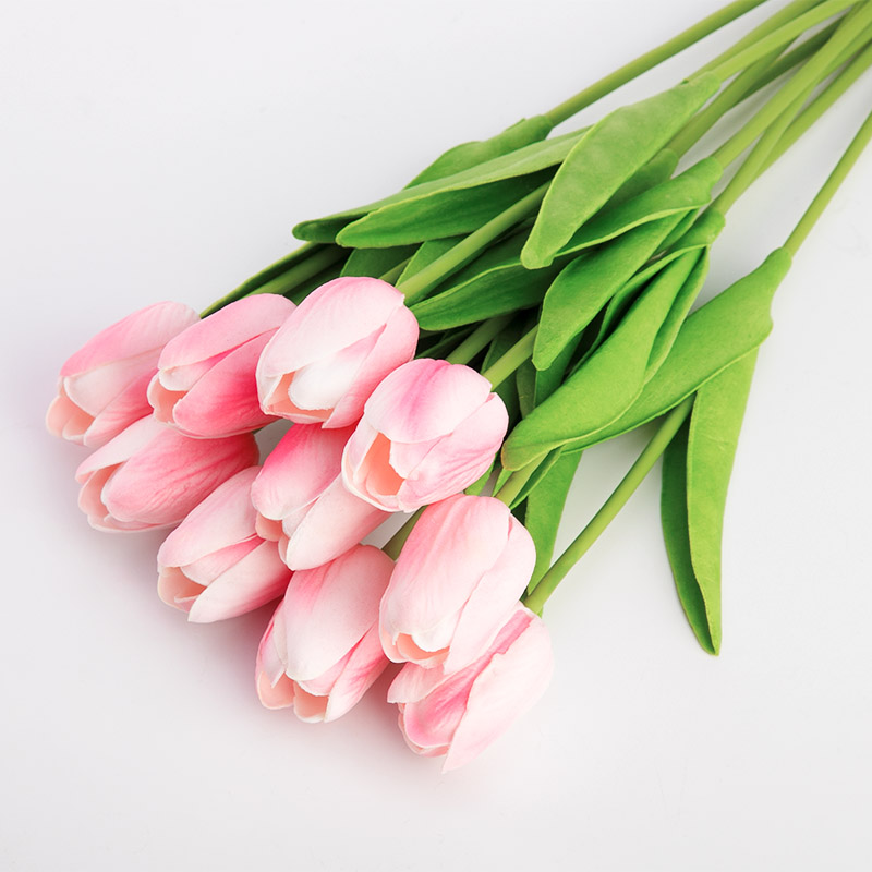 1PC PU Latex Tulips Artificial Flowers Bouquet Real Touch Tulip Artificiales Para Decora Mini for Home Wedding Decoration Flower