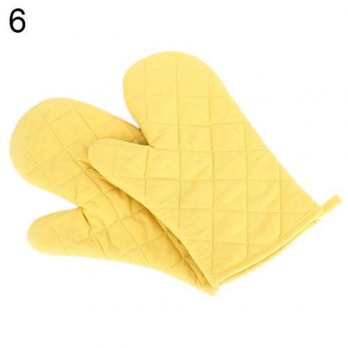 Guanto da forno professionale in cotone resistente al calore protettore da cucina supporto per pentole guanto da cucina forniture da forno: YELLOW
