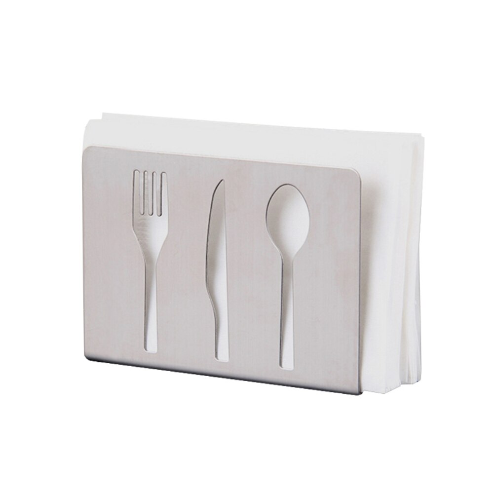 Stainless Steel Hollow Paper Napkin Holder Tissue Holder Rack Table Vertical Napkin Clip For Home Kitchen Decoration: Type 3
