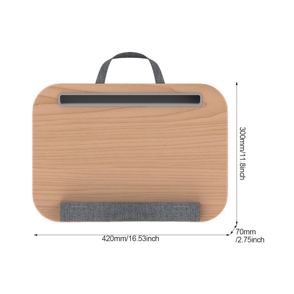 Tablette en bois pour ordinateur Portable, plateau pour ordinateur Portable, avec coussin, emplacement pour tablette, bureau, maison