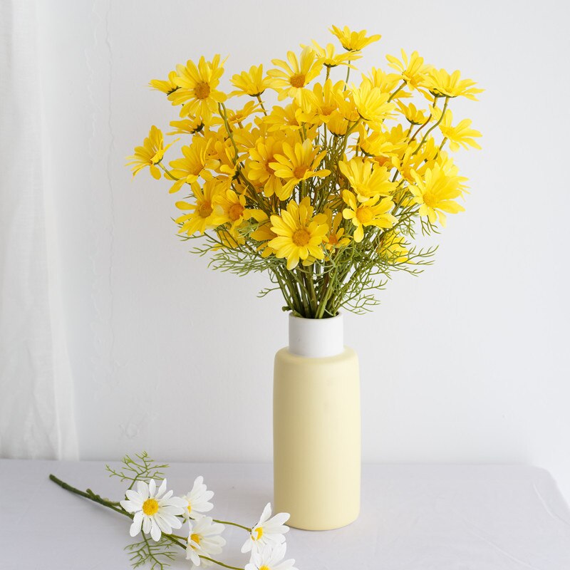 1 bukiet bukiet stokrotek 5 głowice robić dekoracji wnętrz akcesoria Diy sztuczne kwiaty wyposażenie wnętrz materiały ślubne wakacje