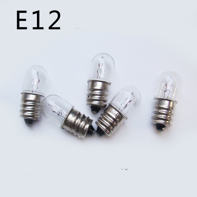 E12 indikator pære 18v 24v 28v 0.11a 30v 2w lille pære 12mm lampe perle til værktøjsmaskiner udstyr fartøjsbelysning 50 stk