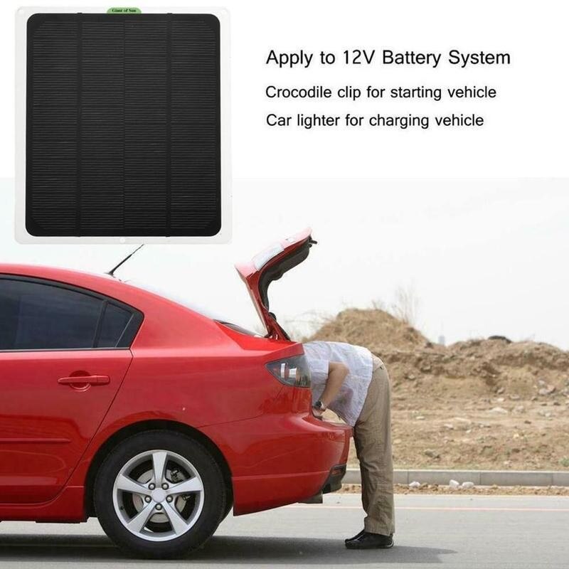5/10/20w solcellepanel 12v batterilader bærbar solcelle gjør-det-selv solcellesystem polykrystallinsk batteri mobiltelefonladere panel