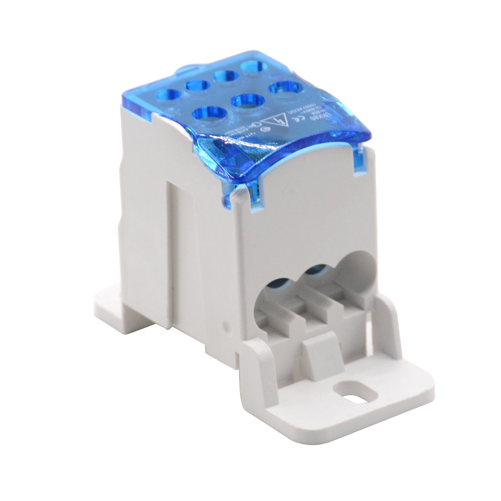 UKK80A 125A 160A 250A Terminal Block 1 in many Out Din Rail distribution Box Universal Electric Wire Connector Power junction: 80A