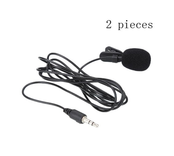 Jack de 3,5mm Clip-En solapa Mini solapa Mic micrófono para teléfono móvil/android: 2 pcs