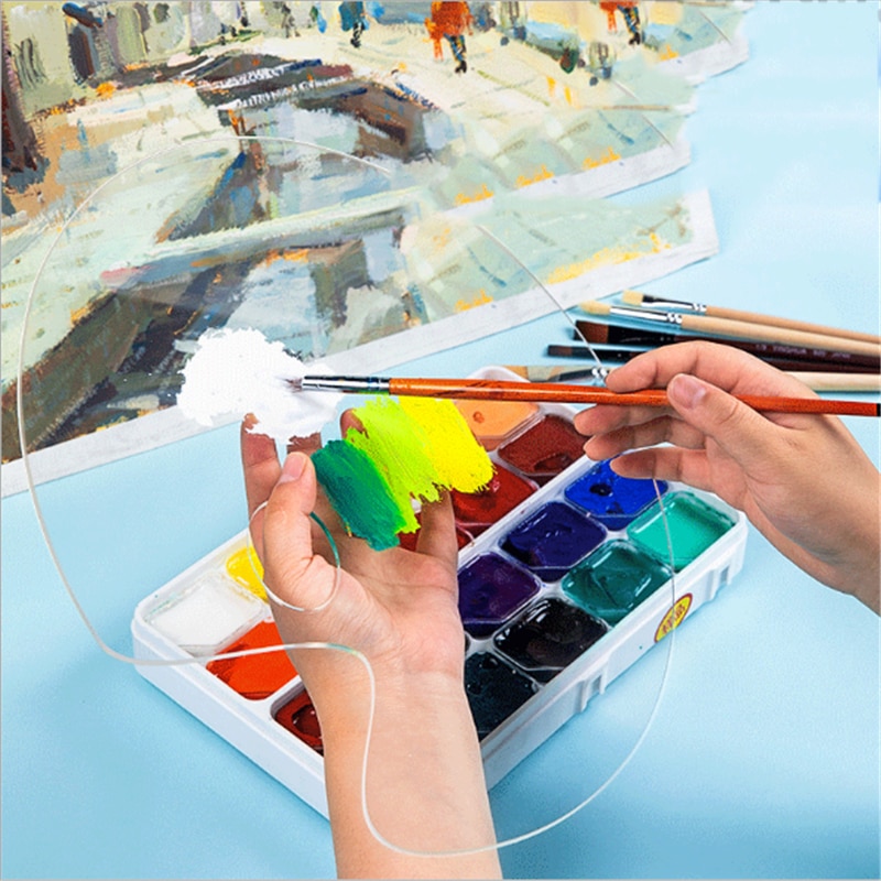Palette De Peinture Pliable 42 Compartiments - Hermétique - Format 32x29cm - Pour Acrylic, Huile, Aquarelle