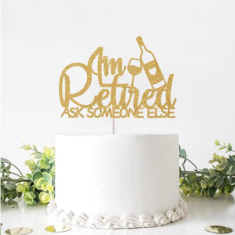 I'm Retired Cake Topper The Legend Has Retired Cake Decoration Happy Retirement Party Decorations Supplies Baking Accessories