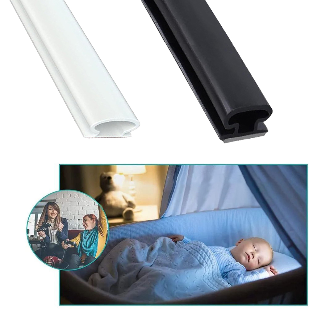 Door Seal Sealing Strip Security Door 19.7Feet Door Black Seal Strip Door Silicone Rubber Soundproofing Hardware
