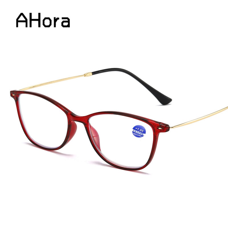 Ahora lunettes de lecture Ultra-léger Anti rayon bleu presbytie lunettes pour dames femmes bleu lumière lunettes dioptries + 1.0 1.5 2 2.0