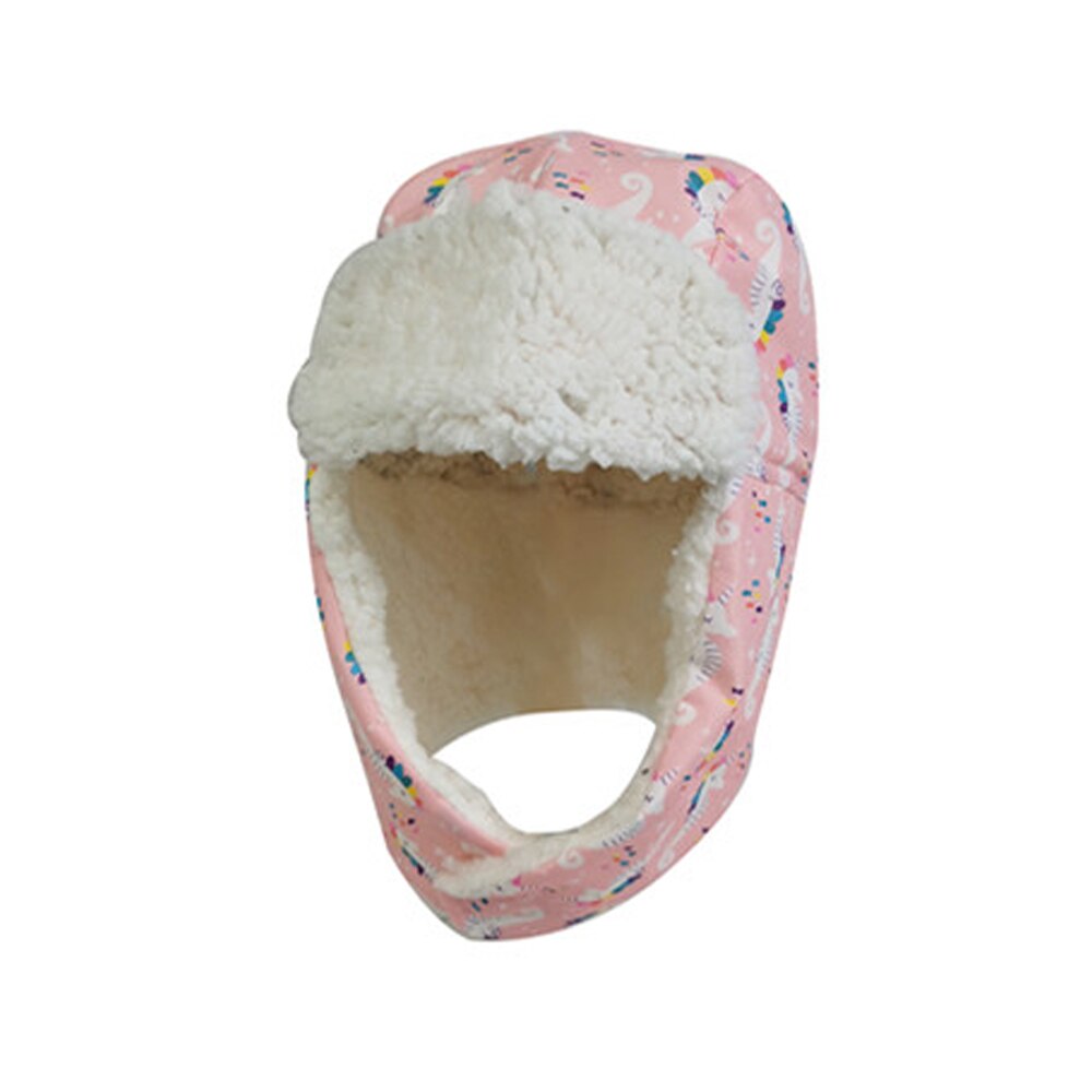 Vinter øreklap hat pige pink beanie bomber hat barn fleece varm efterår skiløb vandtæt udendørs tilbehør småbørn baby