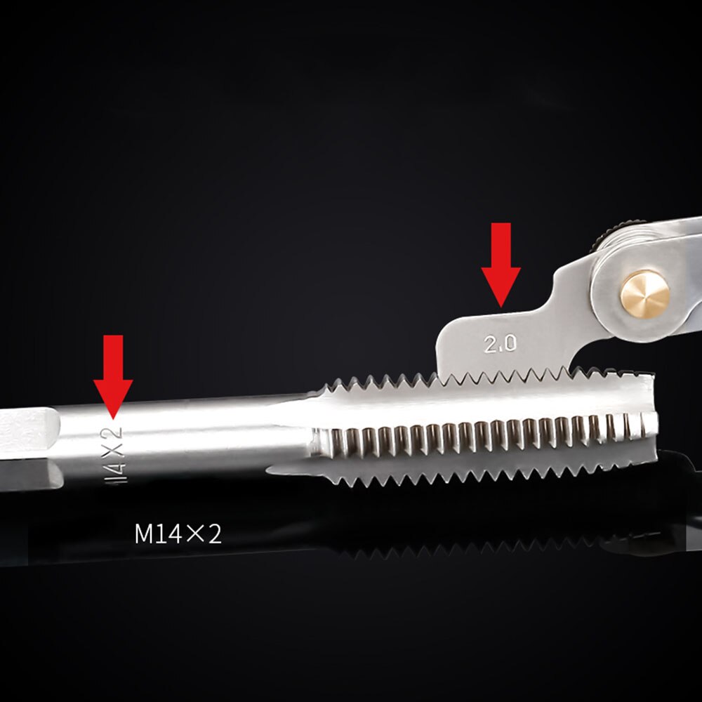 Jauge de pas de vis d&#39;engrenage à filetage métrique de 55/60 degrés, outils combinés de tour central en acier au carbone