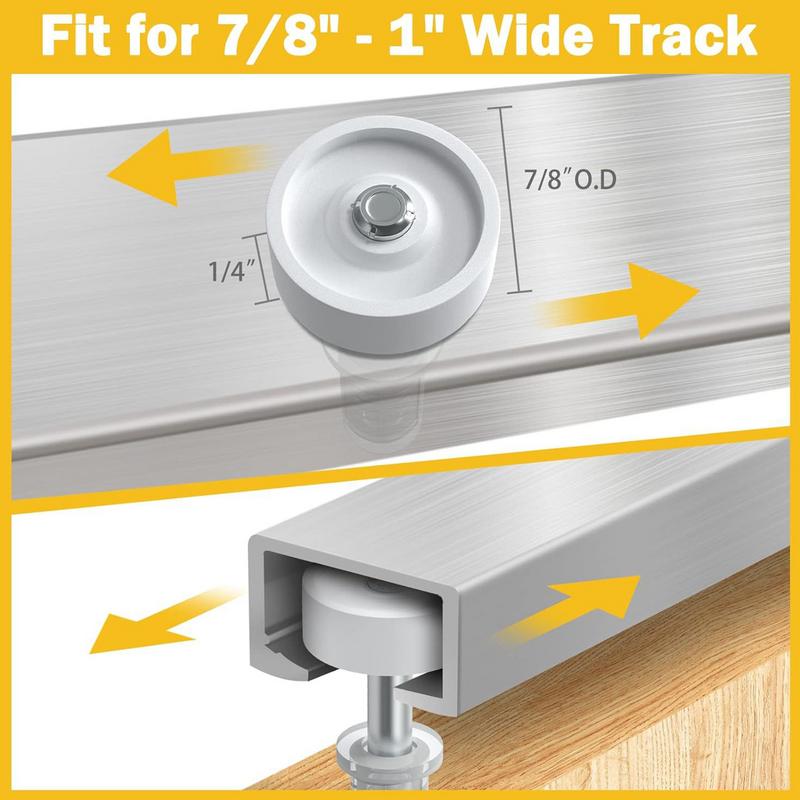 Piezas de repuesto para puerta corredera de armario, accesorios de riel de puerta plegable, 20 piezas