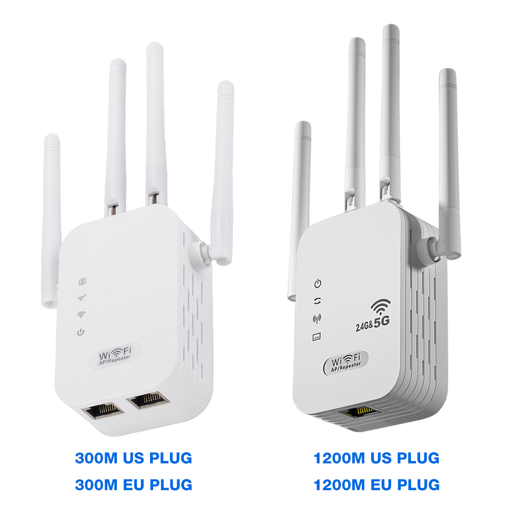 Wzmacniacz sygnału wi-fi 1200 mb/s, bezprzewodowy, z portem wan/lan, dwupasmowy, 2.4 ghz, wzmacniacz sygnału wi-fi /5 ghz, 4 anteny, wzmacniacz sygnału wi-fi