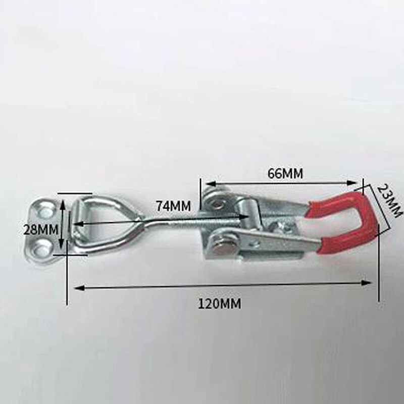 198Lbs 90kg Anti-Slip Push Pull Toggle Clamp Tools / Quick Release Clamp Adjustable Toolbox Case Metal Toggle Latch Catch Clasp: 3