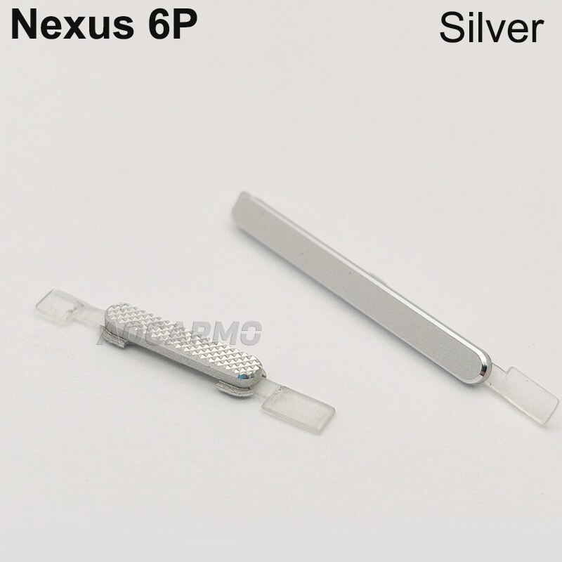 Aocarmo Power On/Off Schakelaar Volume Knop Side Sleutels Voor Huawei Voor Google Nexus 6P H1511 H1512: Silver / Gray