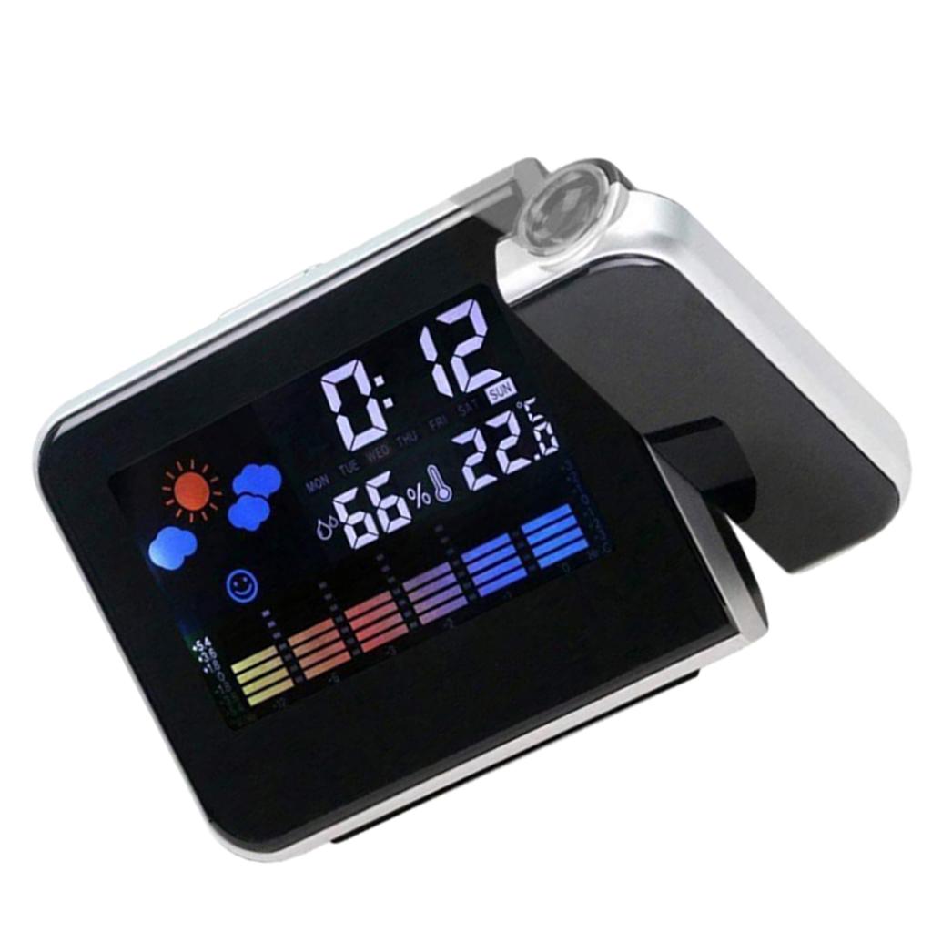 2x Digital Alarm Clock, Wake Up to The Sounds of Nature, LED Display with Time Display, Date, Temperature
