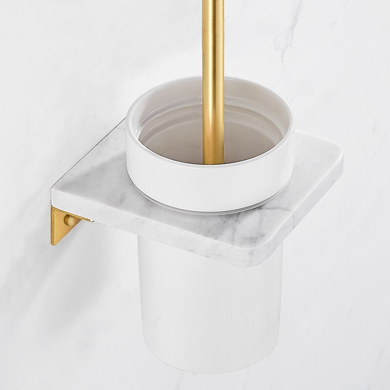 Licht Luxe Marmeren Wc Borstel Houder Zwart Wassen Wc Borstel Badkamer Lange Handvat Borstel Marmer Toiletborstel Basis