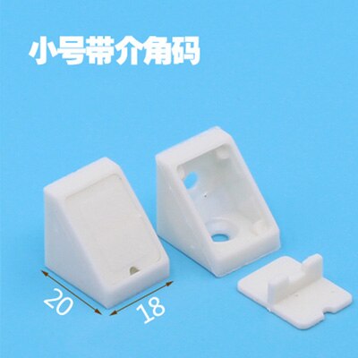 10Pcs Nylon plastic thickened corner furniture, right angle 90 degree angle, plywood tray cabinet fittings fittings corner code: 10PCS 20x18