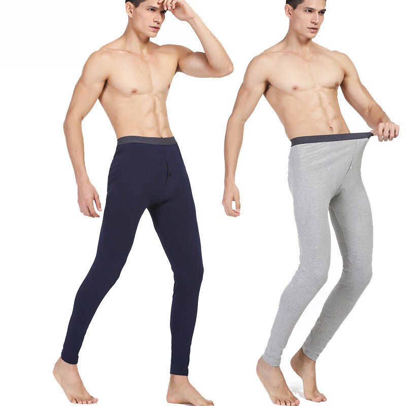 Men Cotton Leggings High-grade Long Underwear Autumn Winter Foundation Oversize Underwear