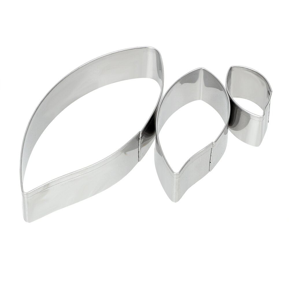 Biscuit Cookie Cutter Rvs Fondant Taart Bakvorm Cake Decorating Tool Pastry Gereedschap 3 Stks/set Bladvorm Cookie Mold
