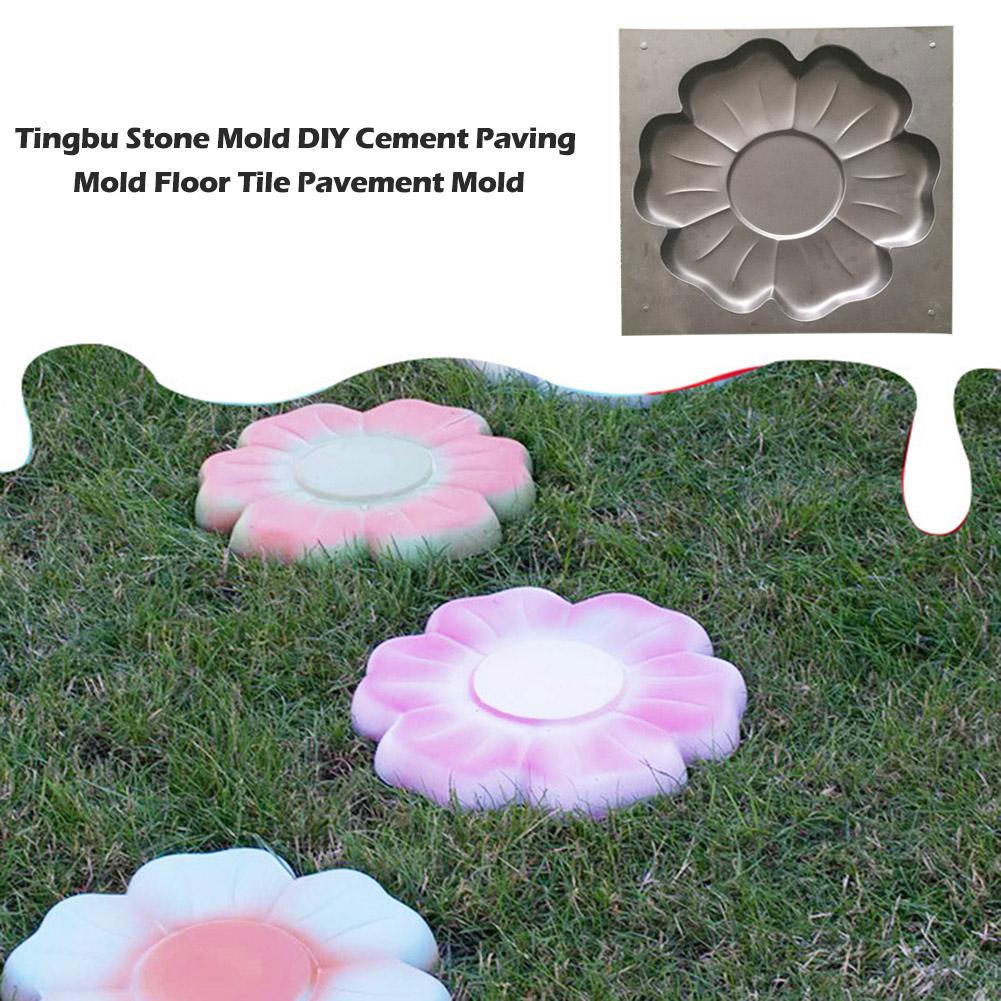 Stone Mold DIY Cement Paving Mold Floor Tile Pavement Flower Mold Maker Road Making Tool For Courtyards Garden