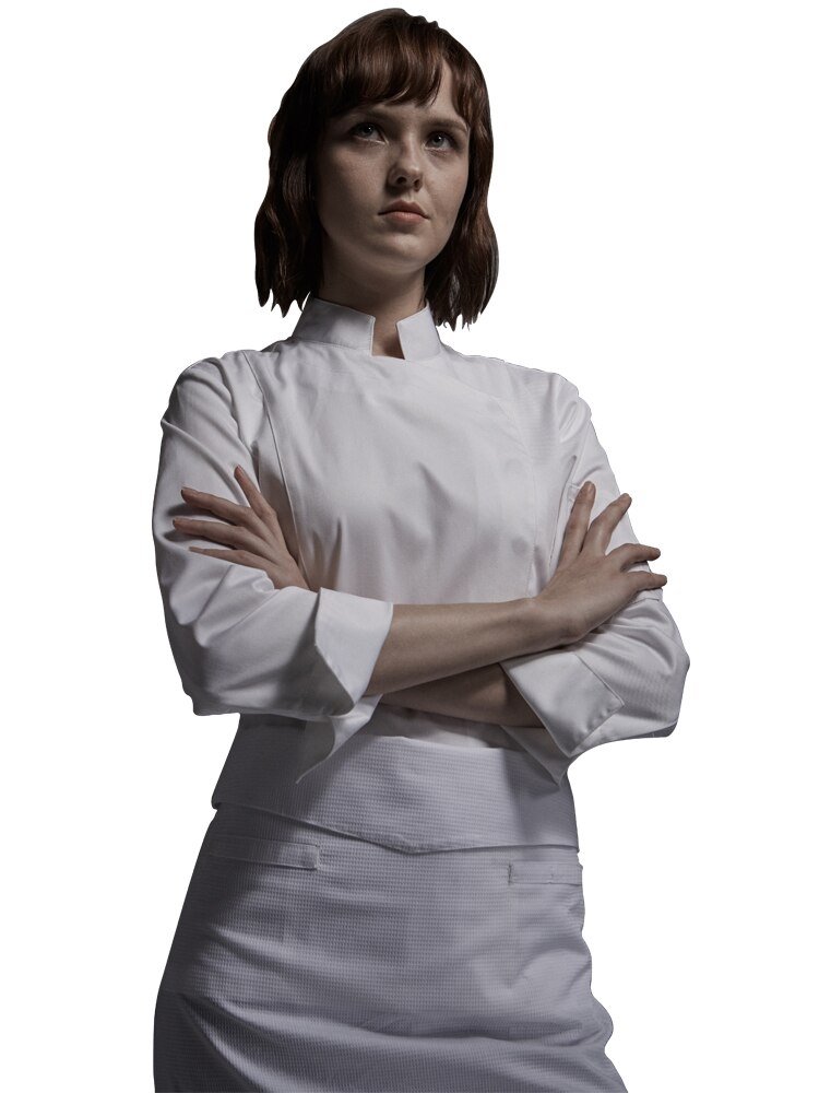spring cotton women long sleeve chef uniform bakery shop uniform tunic female cook jackets