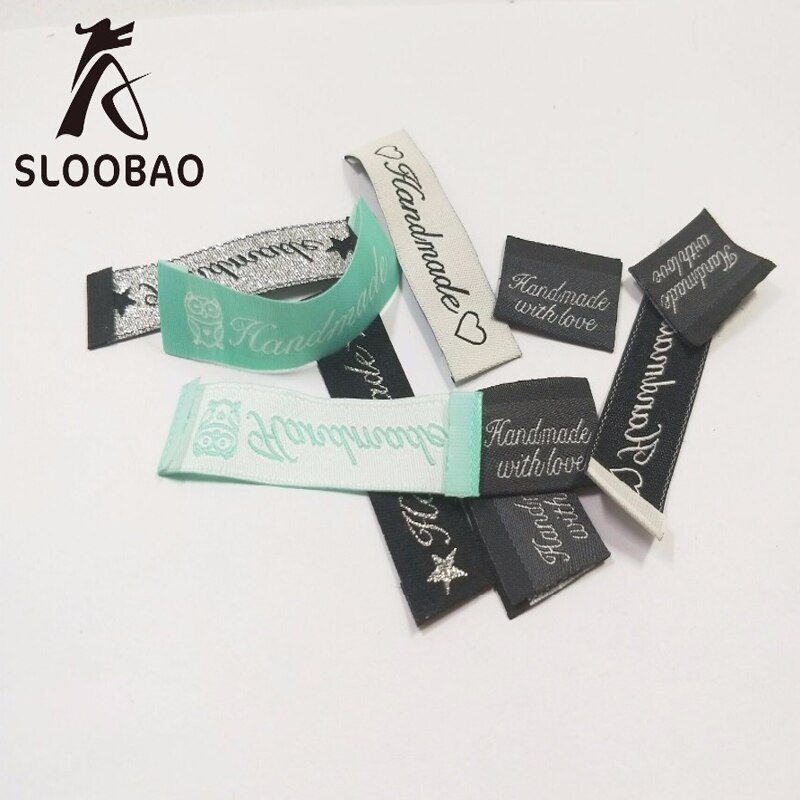 100 sztuk ręcznie etykiety tkane nadający się robić prania akcesoria główne etykiety etykiety odzieżbyć winnym tłoczone tagi DIY flagi etykiety robić szycia odzieży