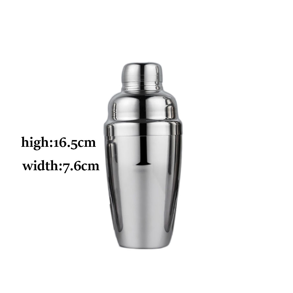 Silver Mirror Polishing Japanese Style Stainless Steel Cocktail Shaker Bar Shaker Bartender Tool Bar Accessories Tableware Set: 350ml