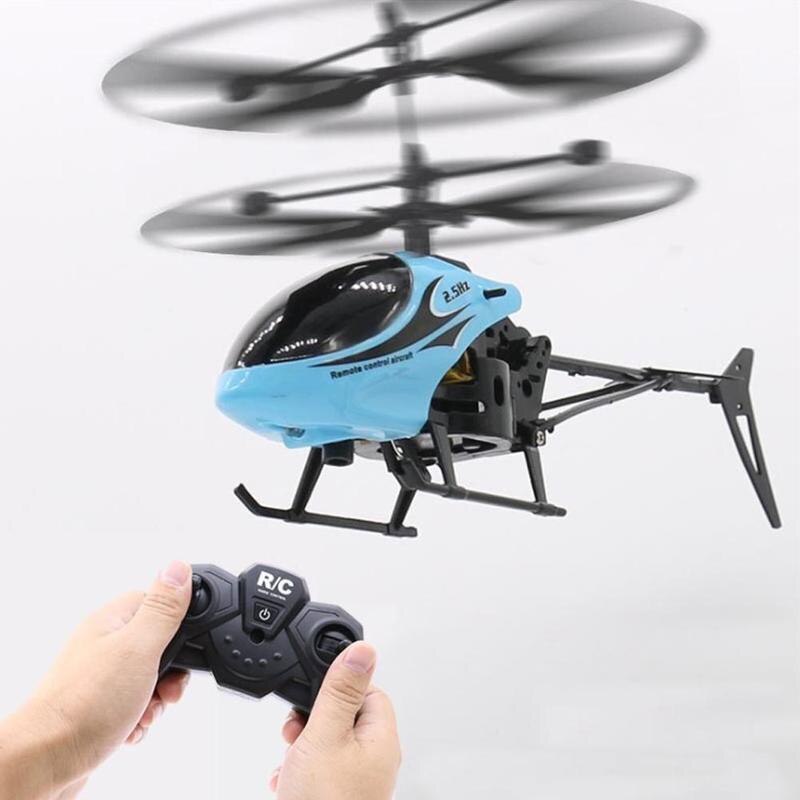 RC Mini helicóptero de 2 vías Helicóptero De Control Remoto remotos resistente caída ligera con helicóptero de Control de niños T N6H4