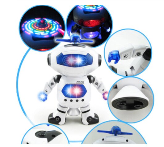 Robot Elettronico Lopen Ballando Cantando Robot Con Musicale E Luci Lampeggianti Colorate Corpo Spinning Robot Giocattolo Rega