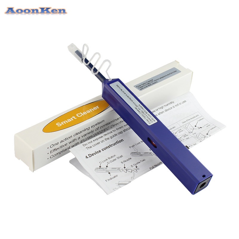 One-Click Fiber Optic Connector Cleaner Pen Voor 1.25Mm Lc Mu Connectoren Fiber Optic Gereedschap