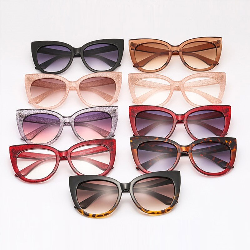 Luxe cat eye zonnebril voor dames, glanzend rood, sexy zonnebril voor dames,  uv400 ronde tinten oculos de sol