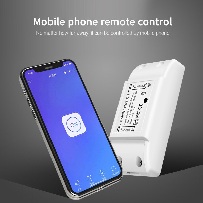 16A Universal Relay Switch Zigbee On / Off Switch for Light Fan Compatible with Google Home and Alexa Switch