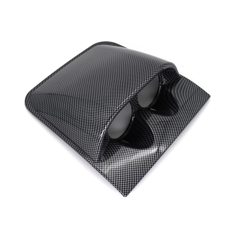 2inch 52mm Car Dash Board Gauge Cup Cover Plastic Dual Triple Gauge Pod Mount Holder: Dual-Carbon Look