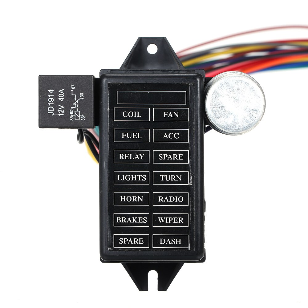 8/14 voies Circuit fusible 12 V universel fil harnais Muscle voiture Rod rue Rat voiture fusible accessoires