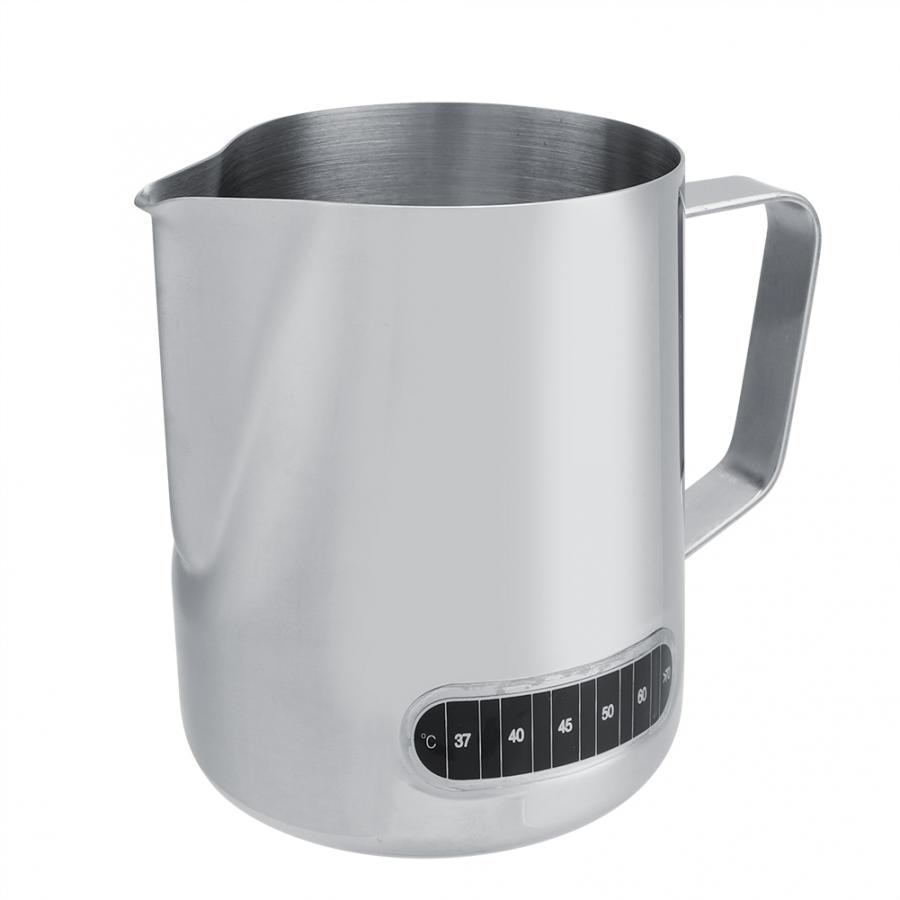 Melk Opschuimen Cup Koffie Pitcher met Temperatuur Display voor Latte Art Rvs l Melkkan