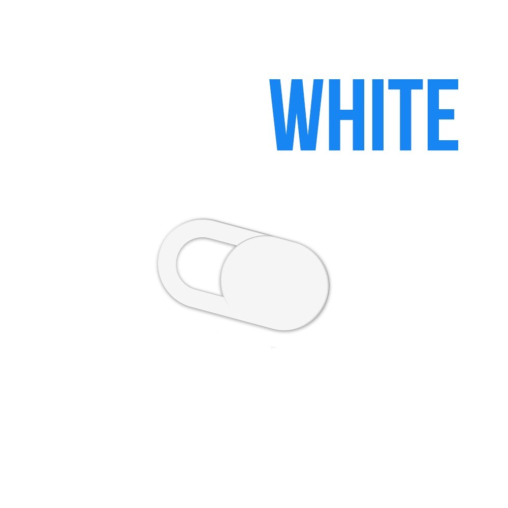 Webcam cubierta adhesivo Universal teléfono Antispy la cubierta de la cámara para portátiles PC Macbook lentes de cámara de obturación de privacidad de Slider cubre: 1 pcs white