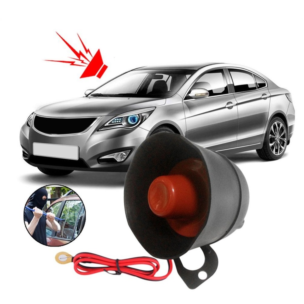 Universal 1-Way Car Alarm Vehicle System Protection Security System Keyless Entry Siren + 2 Remote Control Burglar