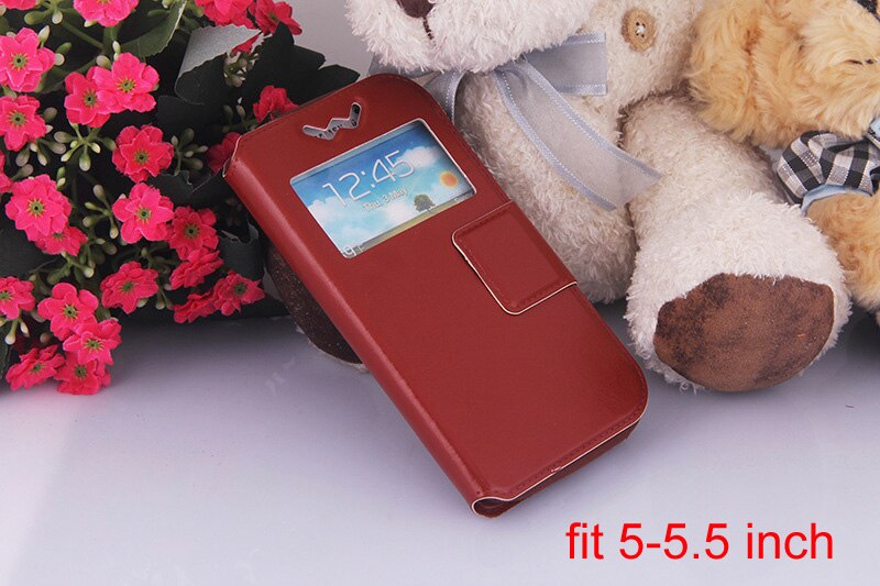 A2 Tpu universal holster pu Leather phone Case For Acer Liquid Z530 Duo Zest Z530 Jade S Z500 E700 Jade Z5 duo S1 Duo cases cove: brown5to5point5 inch