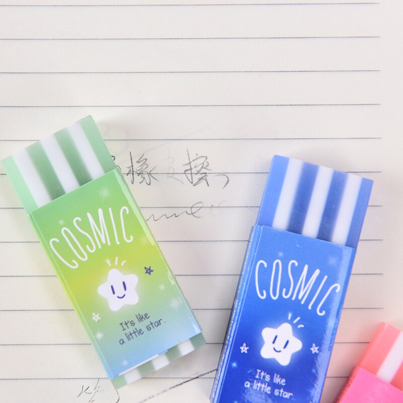 Star Jelly Stripe Korean Pencil Rubber Erasers Stationery School Student Eraser Supplies 2.5cn*6cm