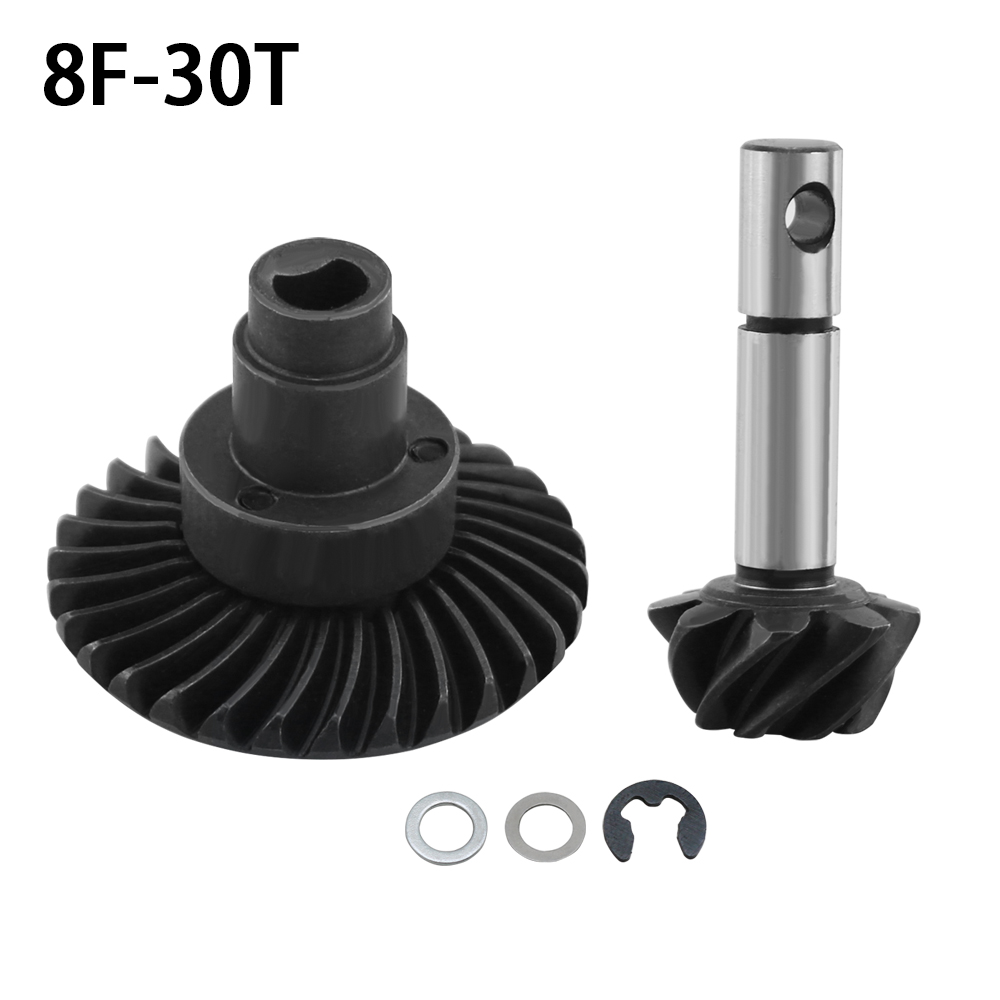 8T 24T/27T/30T/33T Staal Spiraalvormige Bevel As Gear Voor 1/10 rc Crawler Axiale SCX10 Ii Iii 90046 Axi03014 Capra 1.9 Utb: 8T 30T